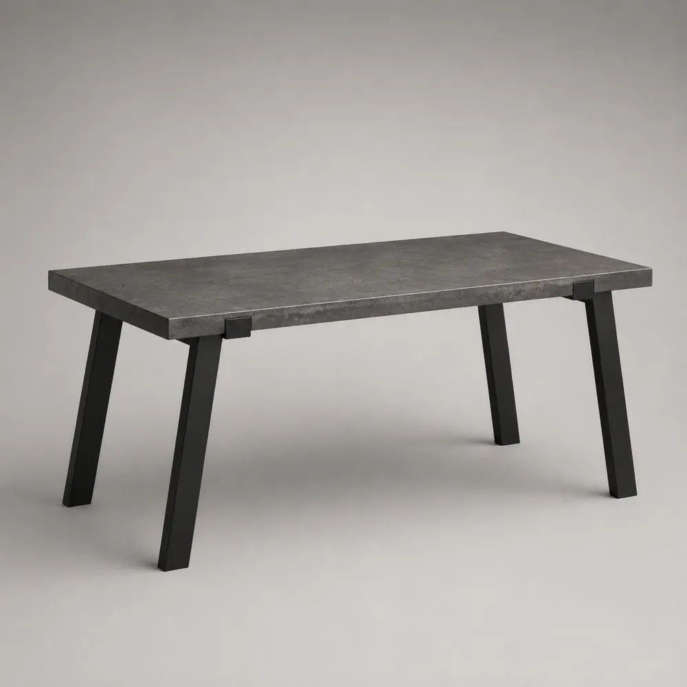 Rechteckige Sitzbank aus MDF und Stahl, Anthrazit/Schwarz, 120 × 40 × 45 cm