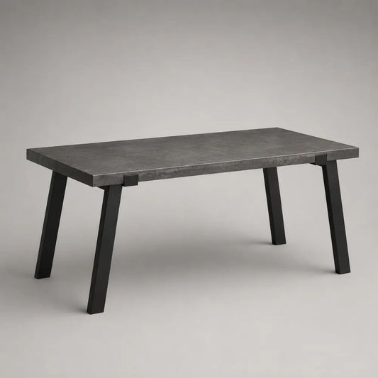 Rechteckige Sitzbank aus MDF und Stahl, Anthrazit/Schwarz, 120 × 40 × 45 cm